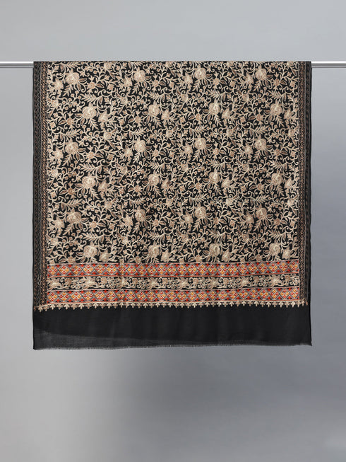 Women's Aari Embroidery Wool Shawl